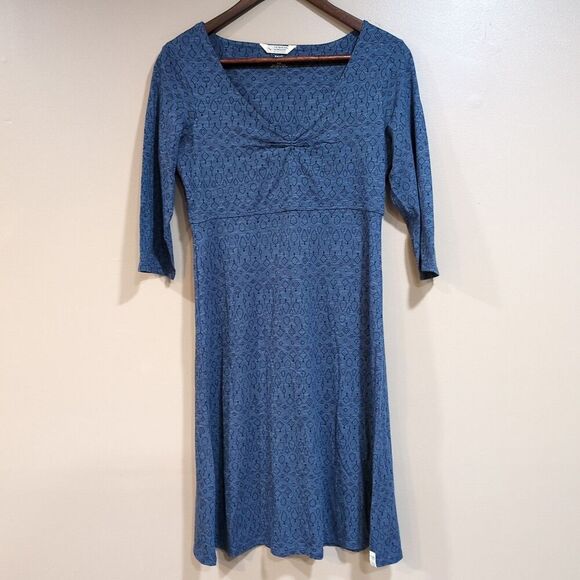 Toad&Co Dresses & Skirts - Toad&Co Rosalinda Dress Sz S Blue 3/4 Sleeve Gorpcore Outdoor Hike Casual Travel